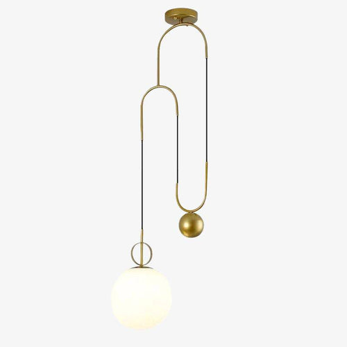 Suspension LED design en métal doré Shadow