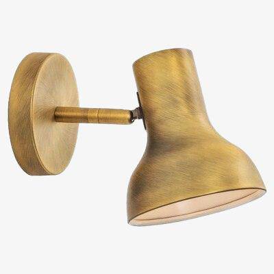 Applique murale design à LED abat-jour ampoule doré Light