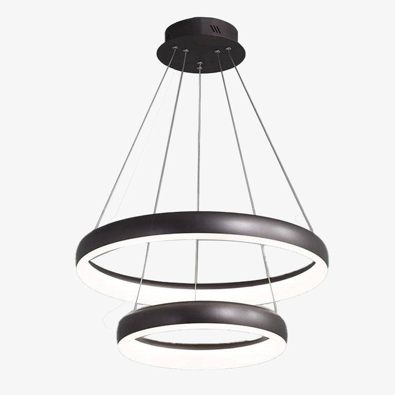 Lustre design LED avec anneaux arrondis