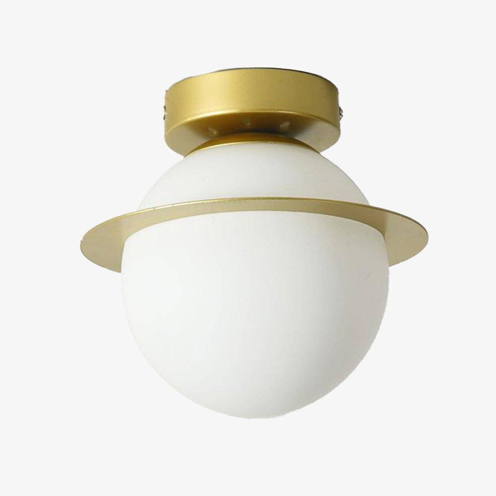 Plafonnier moderne à LED avec abat-jour en en verre Creative