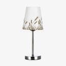 Lampe de chevet chromé avec abat-jour dessin de blé