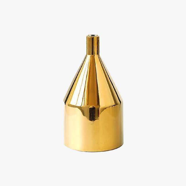 Vase moderne en métal doré A - vue 2 sur 4