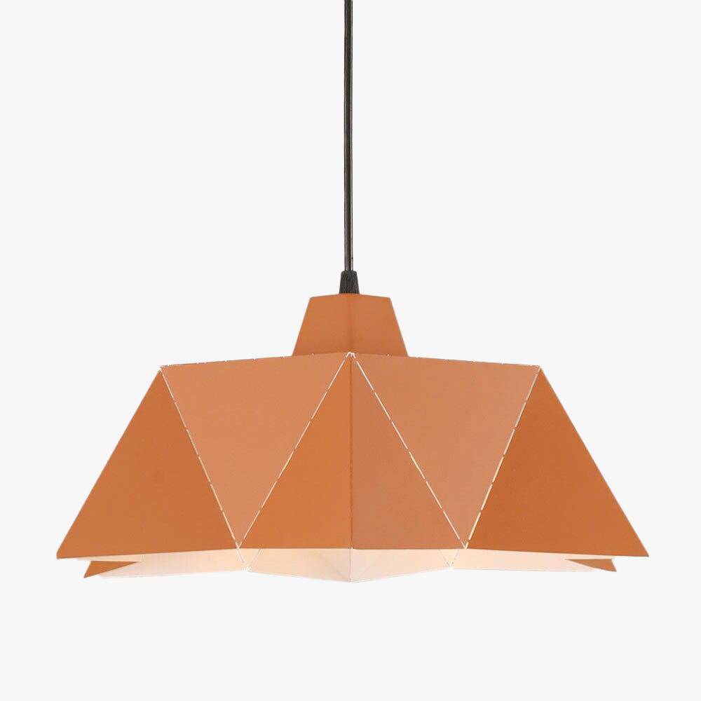 Suspension rétro à LED abat-jour avec triangles en métal Vintage