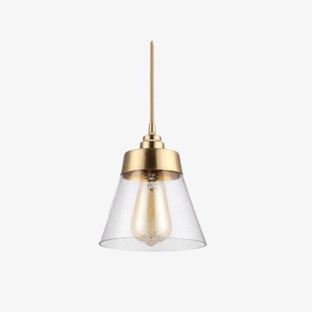 Suspension design à LED avec abat-jour en verre et doré Light Loft