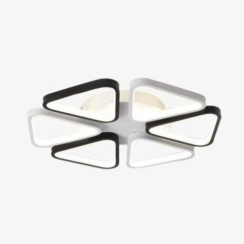 Plafonnier ou applique design LED à triangles noirs et blancs