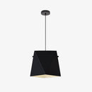 Suspension design LED avec abat-jour en métal coloré au géométrique