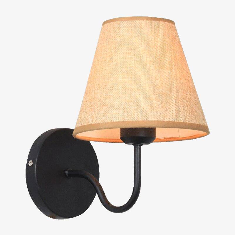 Applique murale LED avec abat-jour en tissu Sconce
