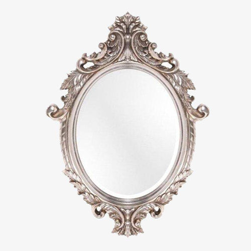 Miroir mural rétro argenté style baroque