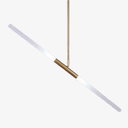 Suspension design doré en tube chic