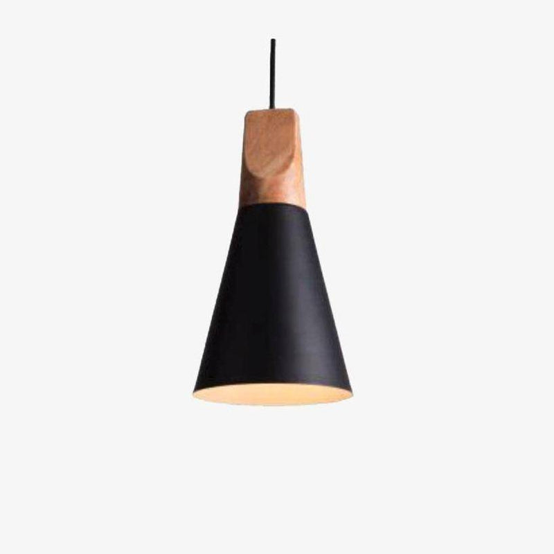 Suspension conique en bois (plusieurs couleurs)