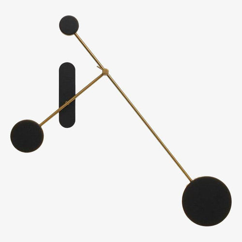 Applique murale design LED avec plusieurs disques noirs Loft