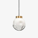 Suspension design à LED en verre et métal doré Hang
