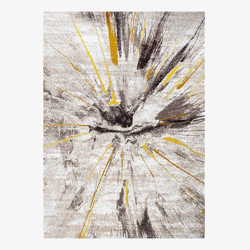 Tapis moderne rectangle gris style Shen - vue 2 sur 4