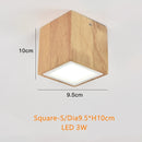 Spot scandinave LED circulaire en bois Rogely