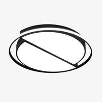 Plafonnier design LED rond encerclé noir et blanc Bwart