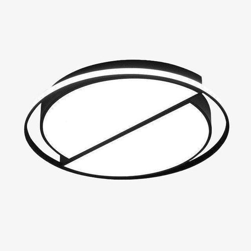 Plafonnier design LED demis-cercle décalés dans cercle Home