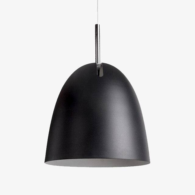 Suspension design LED avec abat-jour en métal arrondi style Macaron - vue 2 sur 5
