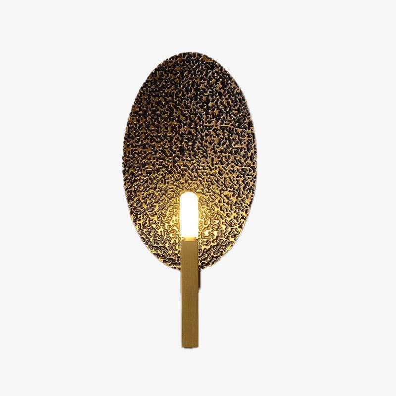 Applique murale design LED avec base dorée et tuile métal Luxury - vue 3 sur 6