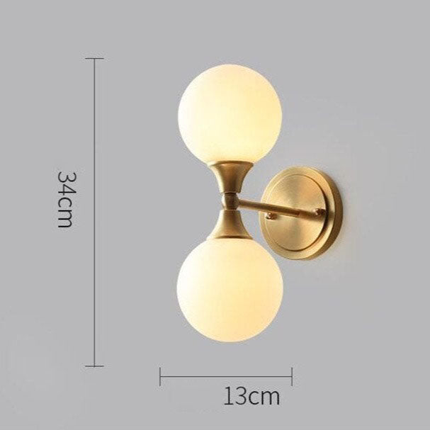 Applique murale LED avec deux boules en verre Delly