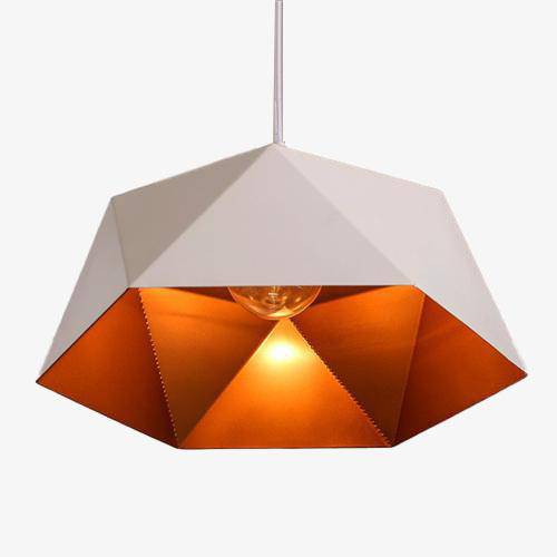 Suspension design géométrique Polygon Diamond Blanc