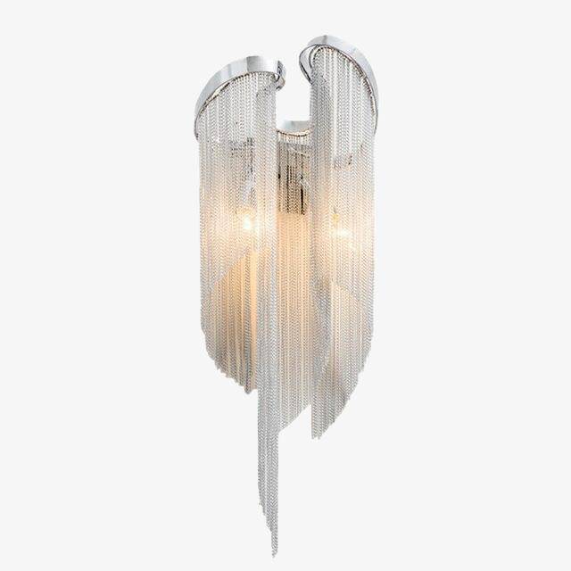 Applique murale design à LED dorée en verre style Atlantis