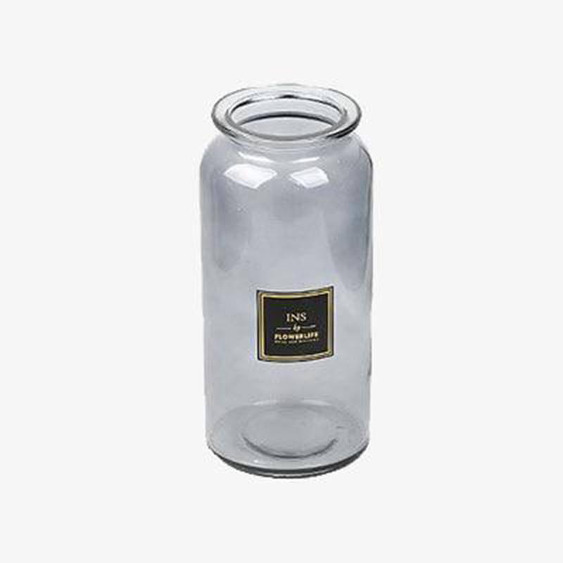Vase en verre design rond style Lao