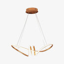 Lustre design à LED avec spirales dorées Néo