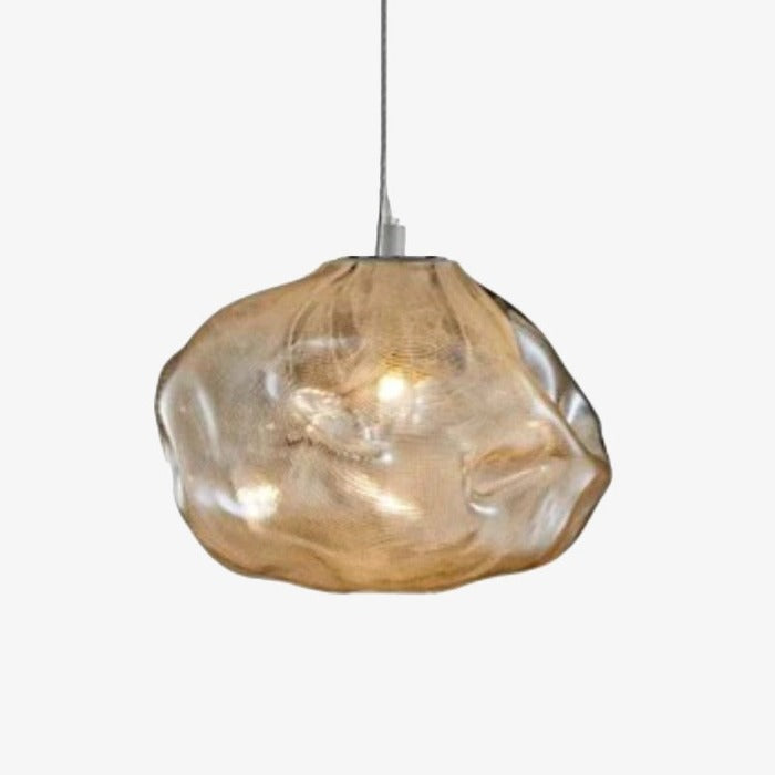 Suspension design à LED en verre soufflé style hang
