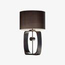 Lampe à poser design LED noire avec abat-jour arrondi Lampara