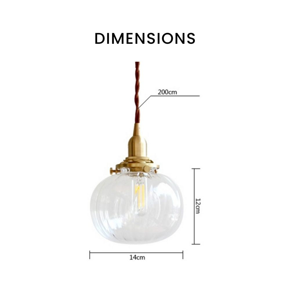 Suspension boule ovale en verre fumé coloré Brass - vue 10 sur 10