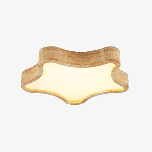 Plafonnier moderne LED en bois style petite étoile Luster - vue 2 sur 3
