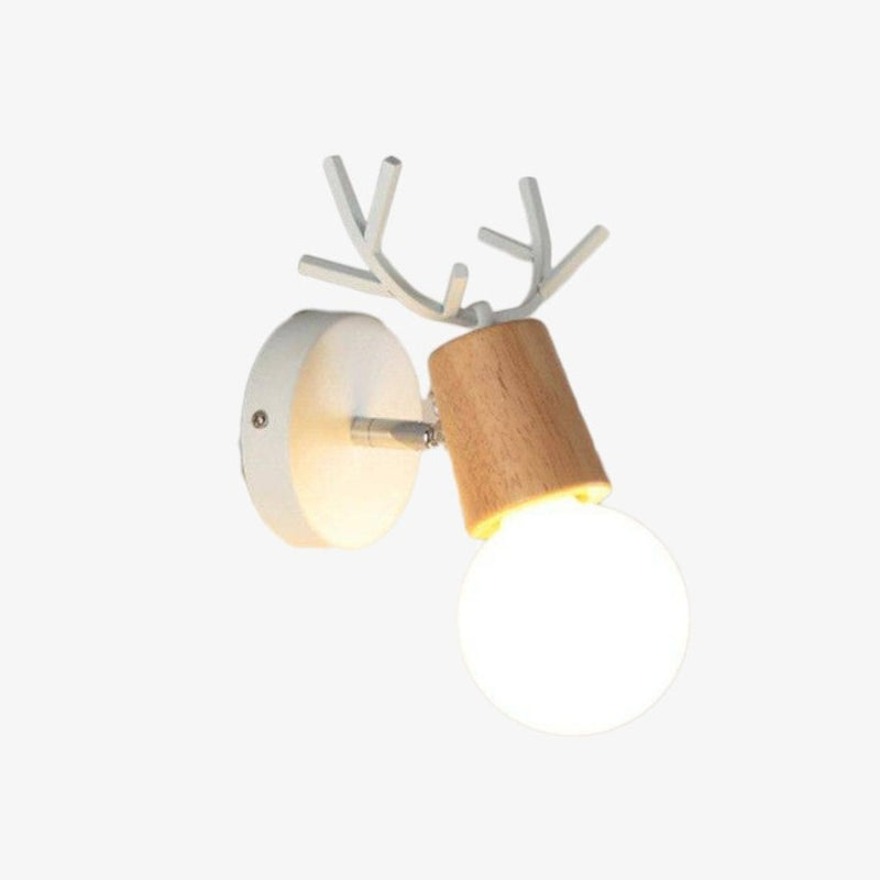 Applique murale LED en forme de cerf en bois Novelty