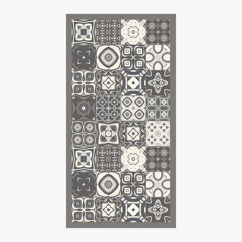 Tapis rectangle vintage aux formes géométriques Panorama B