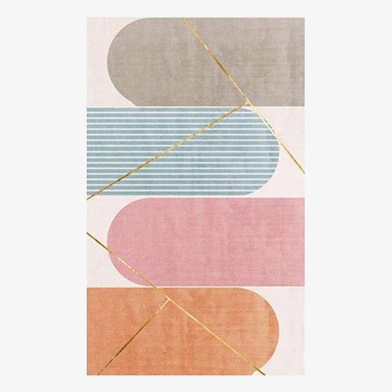 Tapis rectangle aux formes géométriques modernes Alia B - vue 2 sur 3