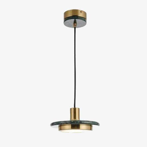 Suspension design LED avec abat-jour en forme de disque chromé Luxury
