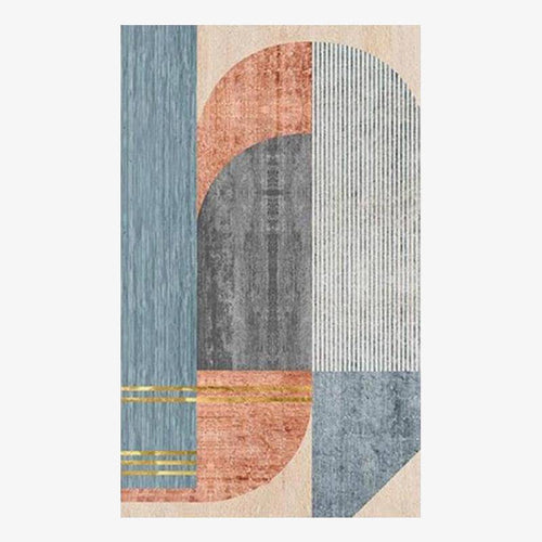 Tapis rectangle aux formes géométriques modernes Alia C
