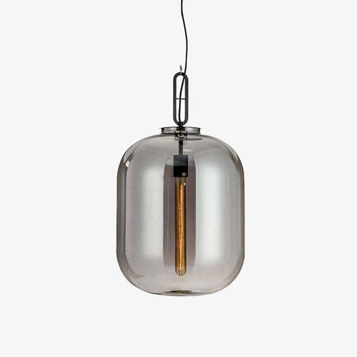 Suspension design en boules en verre coloré fumé - vue 2 sur 8