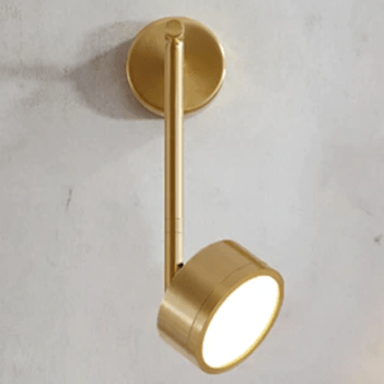 Applique murale LED avec lampe cylindrique et tige dorée Lofty - vue 4 sur 10