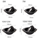 Spot moderne rond LED à encastrer orientable