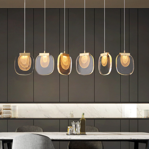 Suspension moderne luxury avec lampe en verre Anamy - vue 2 sur 3
