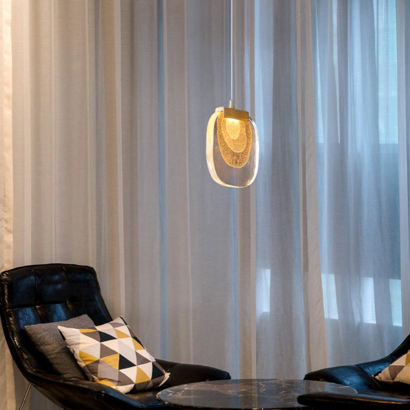 Suspension moderne luxury avec lampe en verre Anamy - vue 3 sur 3