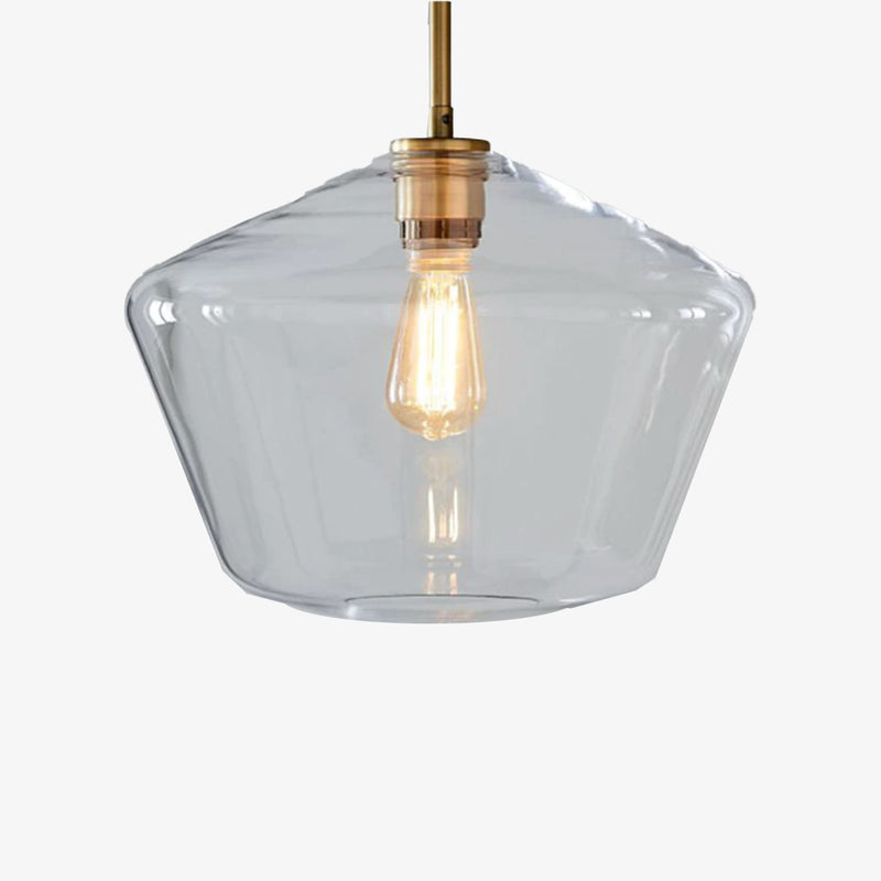 Suspension design à LED en métal et verre de plusieurs formes
