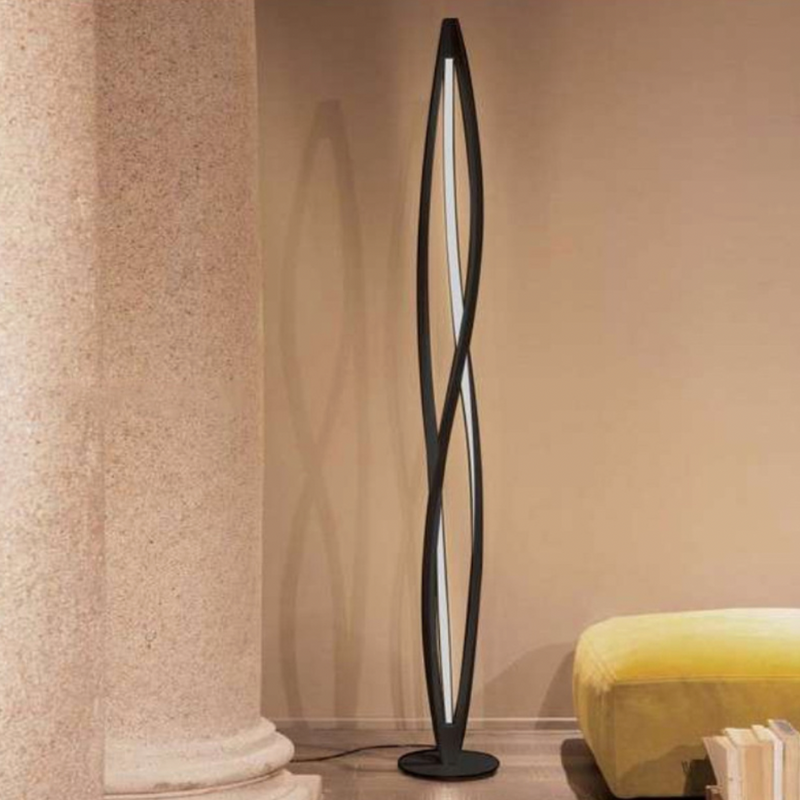 Lampadaire industriel LED minimaliste en métal résistant Hevenly