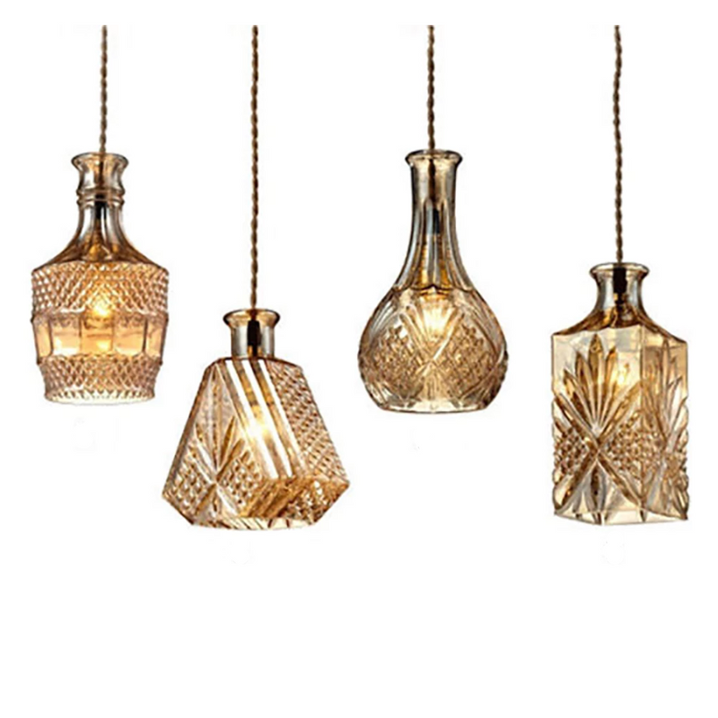 Suspension bouteilles en verre de plusieurs formes Bottle