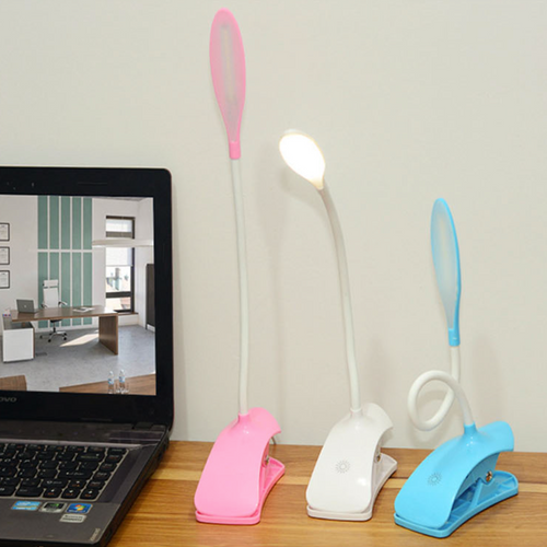 Lampe de bureau LED colorée à pince et USB - vue 3 sur 4