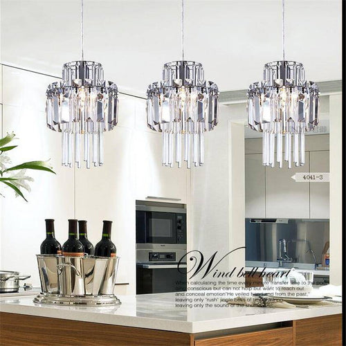 Suspension en cristal style industriel à LED - vue 2 sur 4