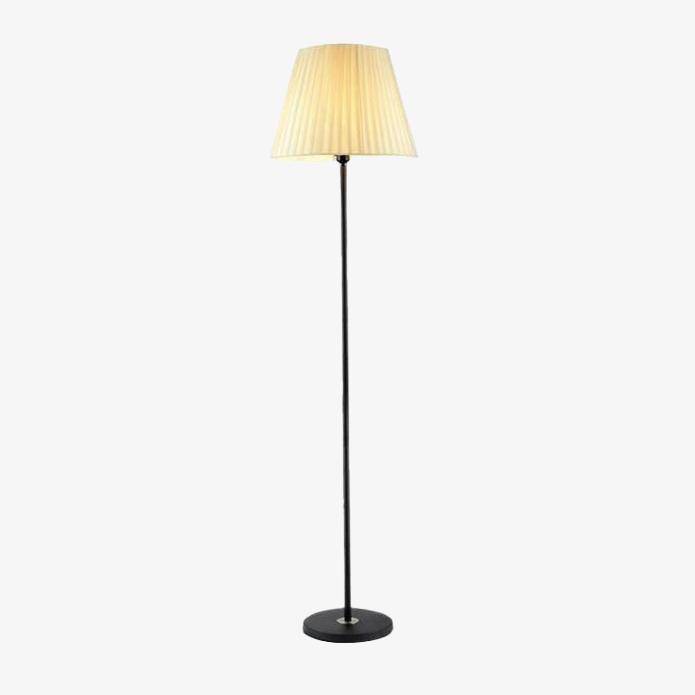 Lampadaire en métal LED avec abat-jour style rétro