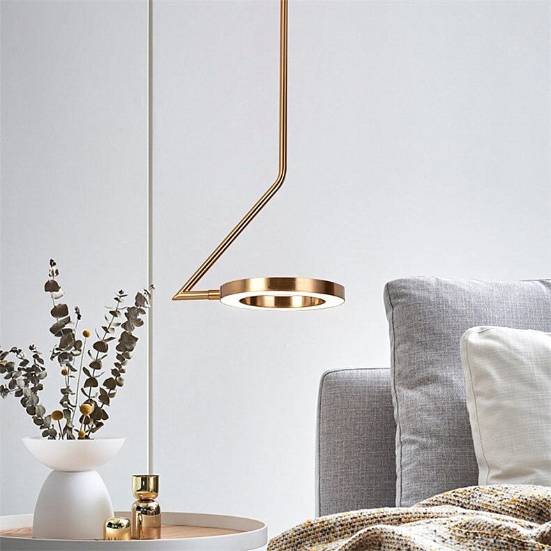 Suspension design LED ronde en métal fin Bony - vue 4 sur 8