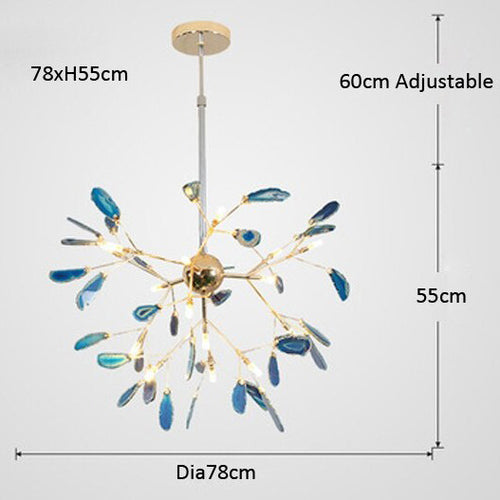 Lustre moderne en cristal LED coloré Sariya - vue 15 sur 17