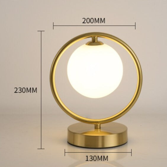 Lampe à poser design LED en métal doré Nuria - vue 8 sur 8